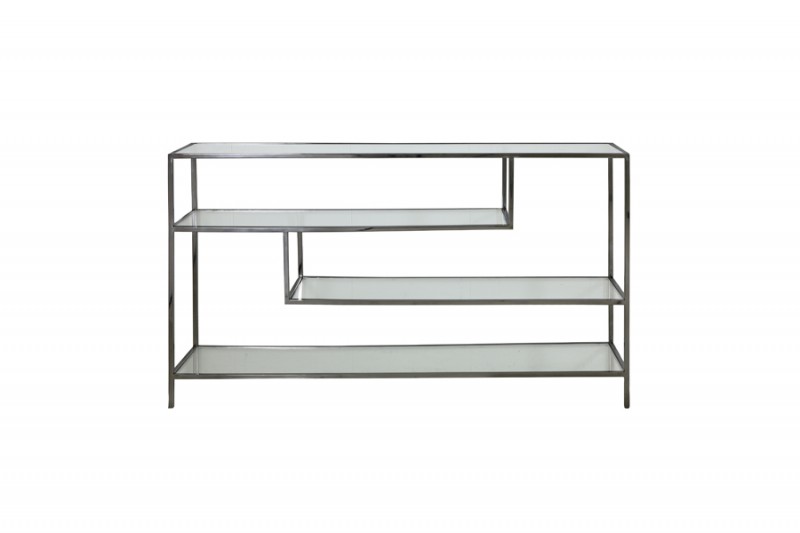 SHELF CONSOLE ZINK CLEAR GLASS 140 - CONSOLES, DESKS